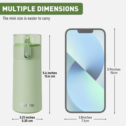 Exllena compact travel bottle with silicone handle, easy to carry