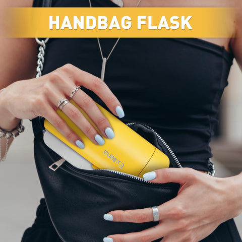 Exllena double-wall vacuum insulation keeps beverages cold or hot for hours.