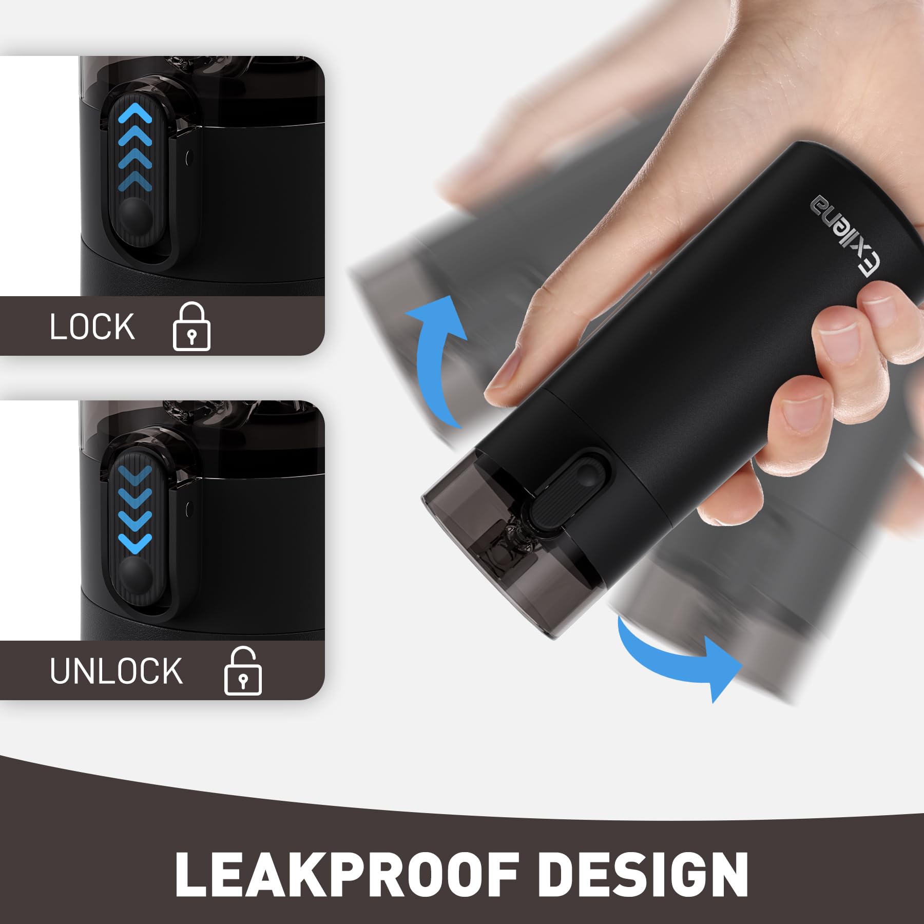 Exllena double-walled vacuum insulation keeps drinks hot or cold