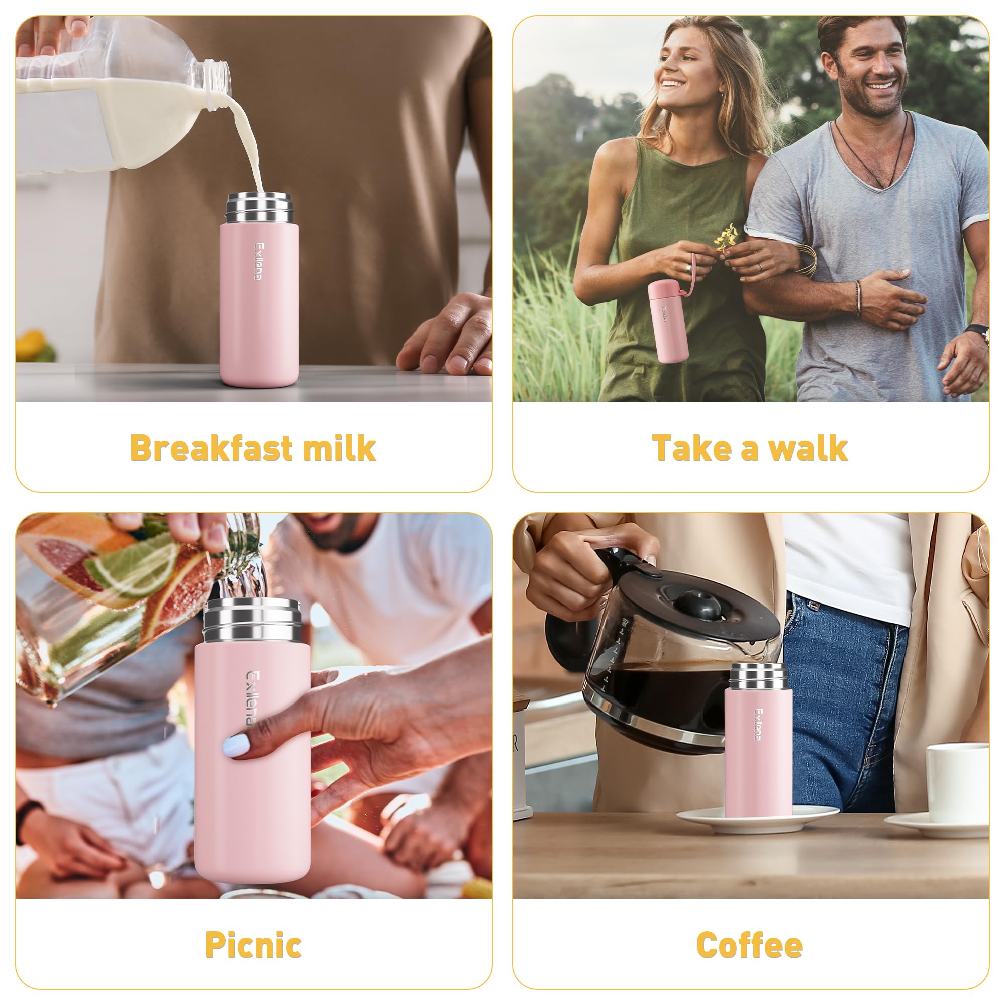 Exllena leakproof cap with silicone seal prevents spills in bags