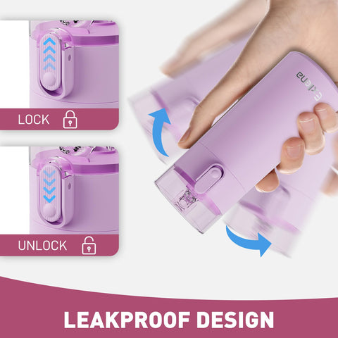 Exllena Lilac double walled vacuum insulation keeps beverages hot or cold