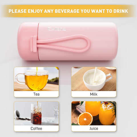 Exllena pink purse bottle travel-friendly for gym and school