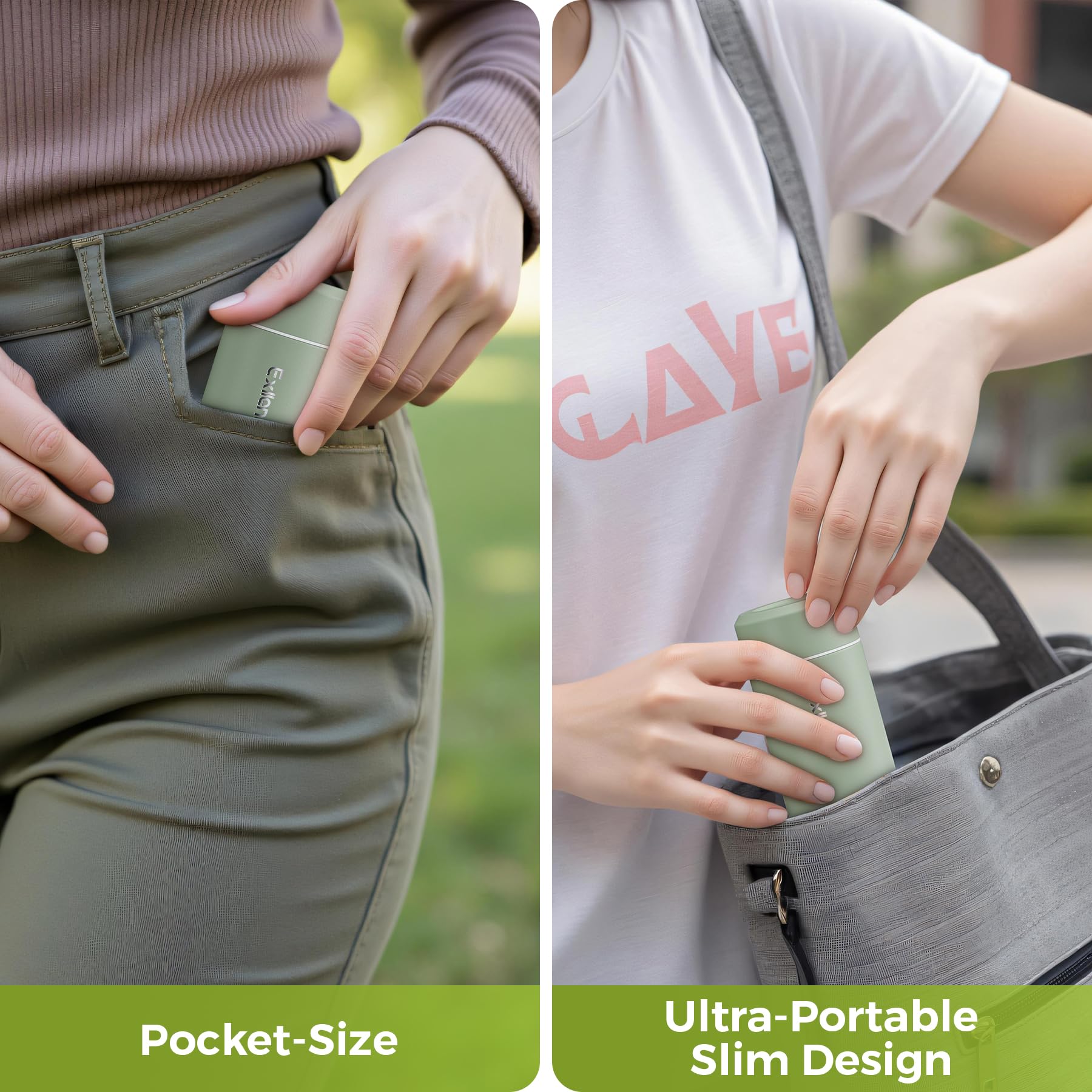 Exllena 12 oz bottle blends style and practicality on trips.