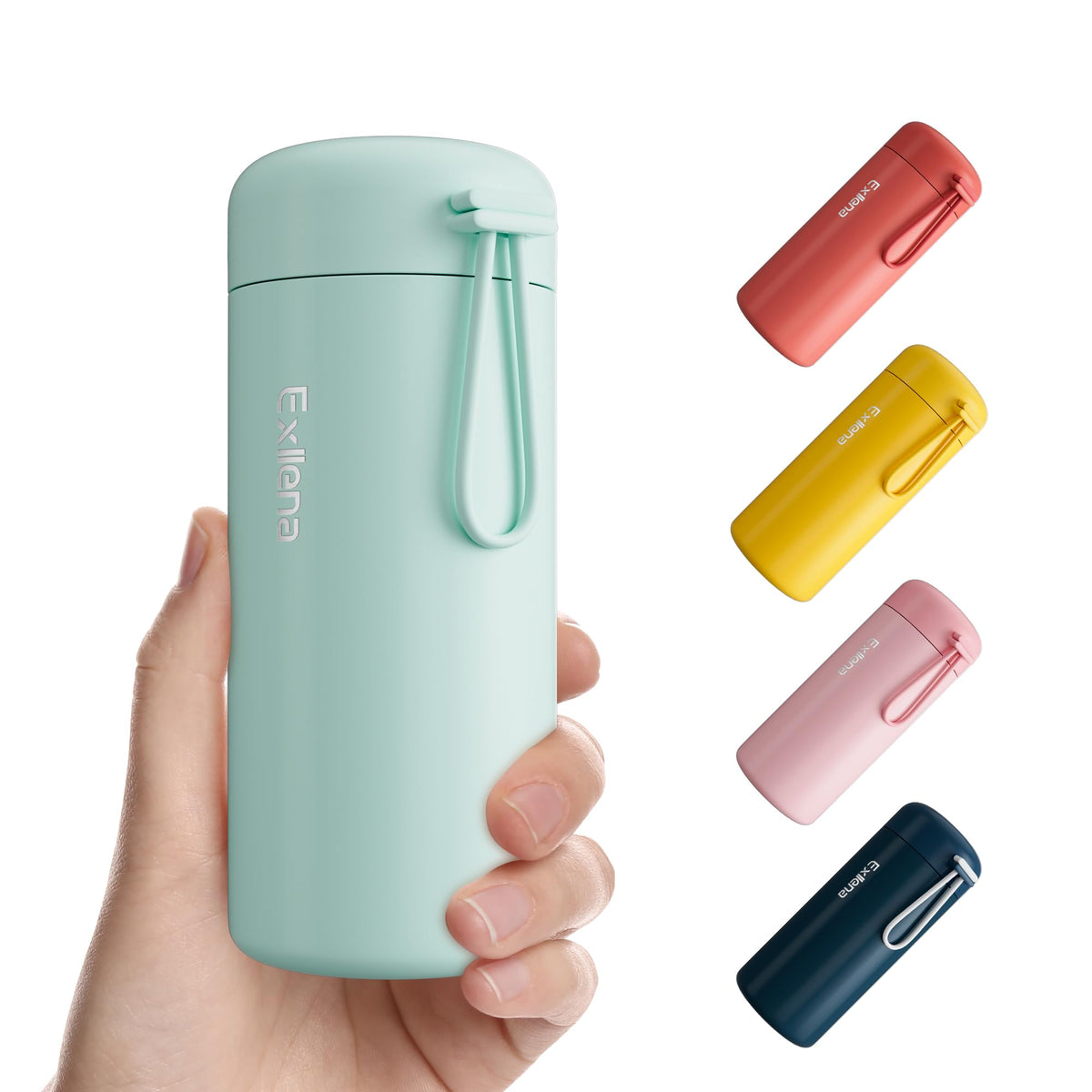 Exllena small water bottle 10oz mint front view for on-the-go hydration