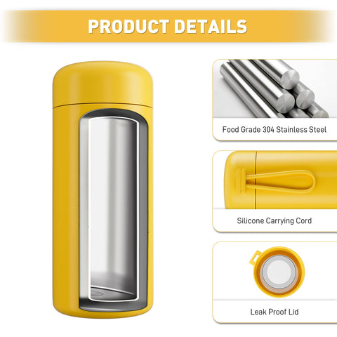 Stainless steel Exllena bottle with 18/10 construction for daily durability.