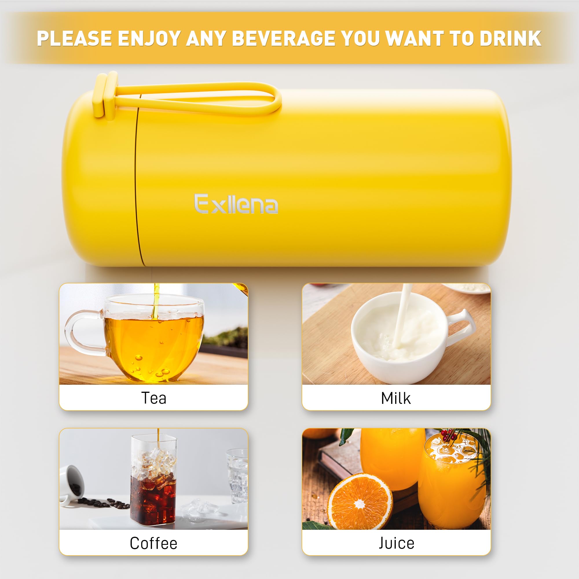 Exllena travel-friendly bottle ready for school and commutes.
