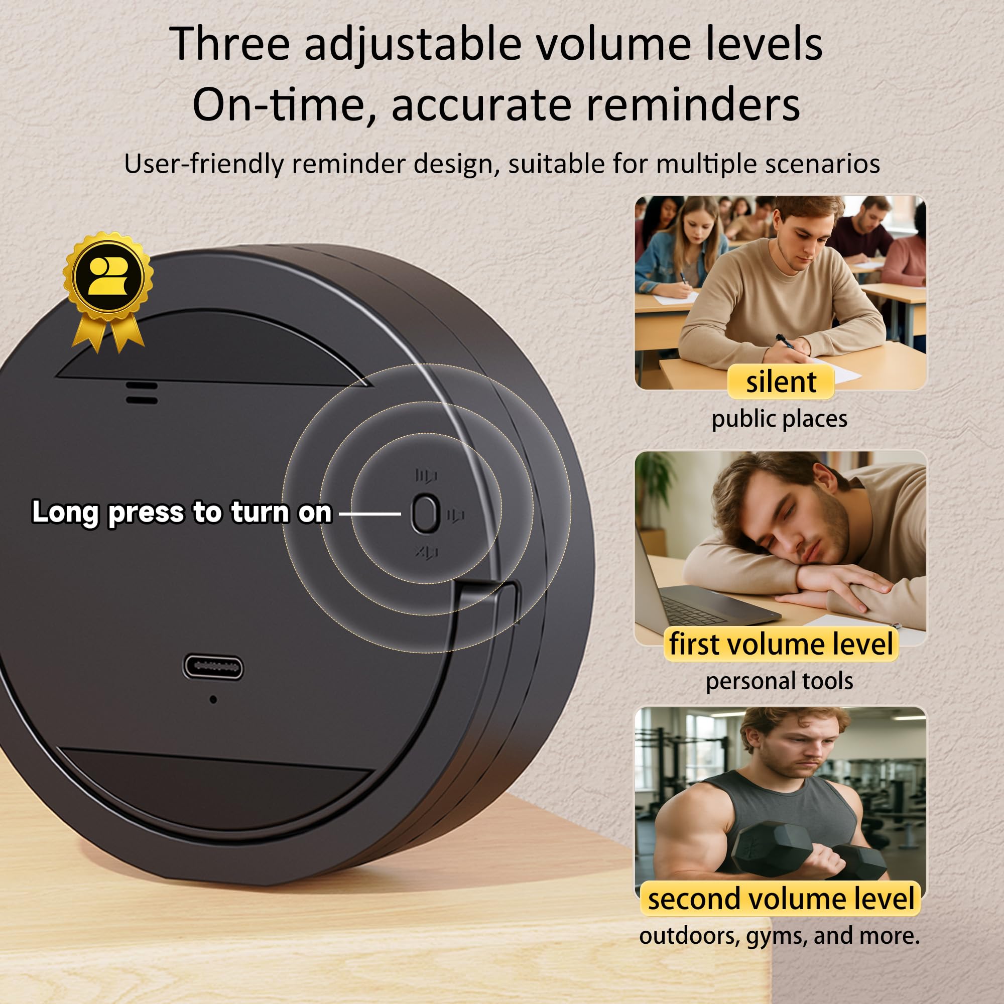 Exlliy timer with a large LED display, easy to read from across the room.