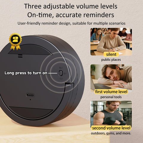 Exlliy timer with a large LED display, easy to read from across the room.