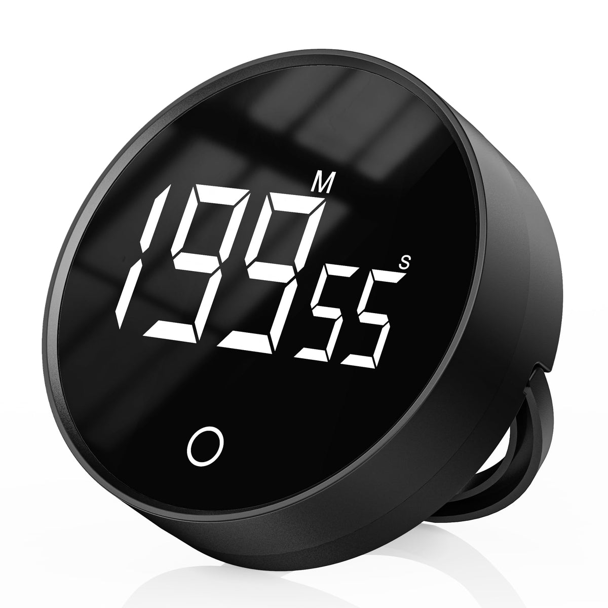 Exlliy digital kitchen timer with magnetic back for easy kitchen placement.