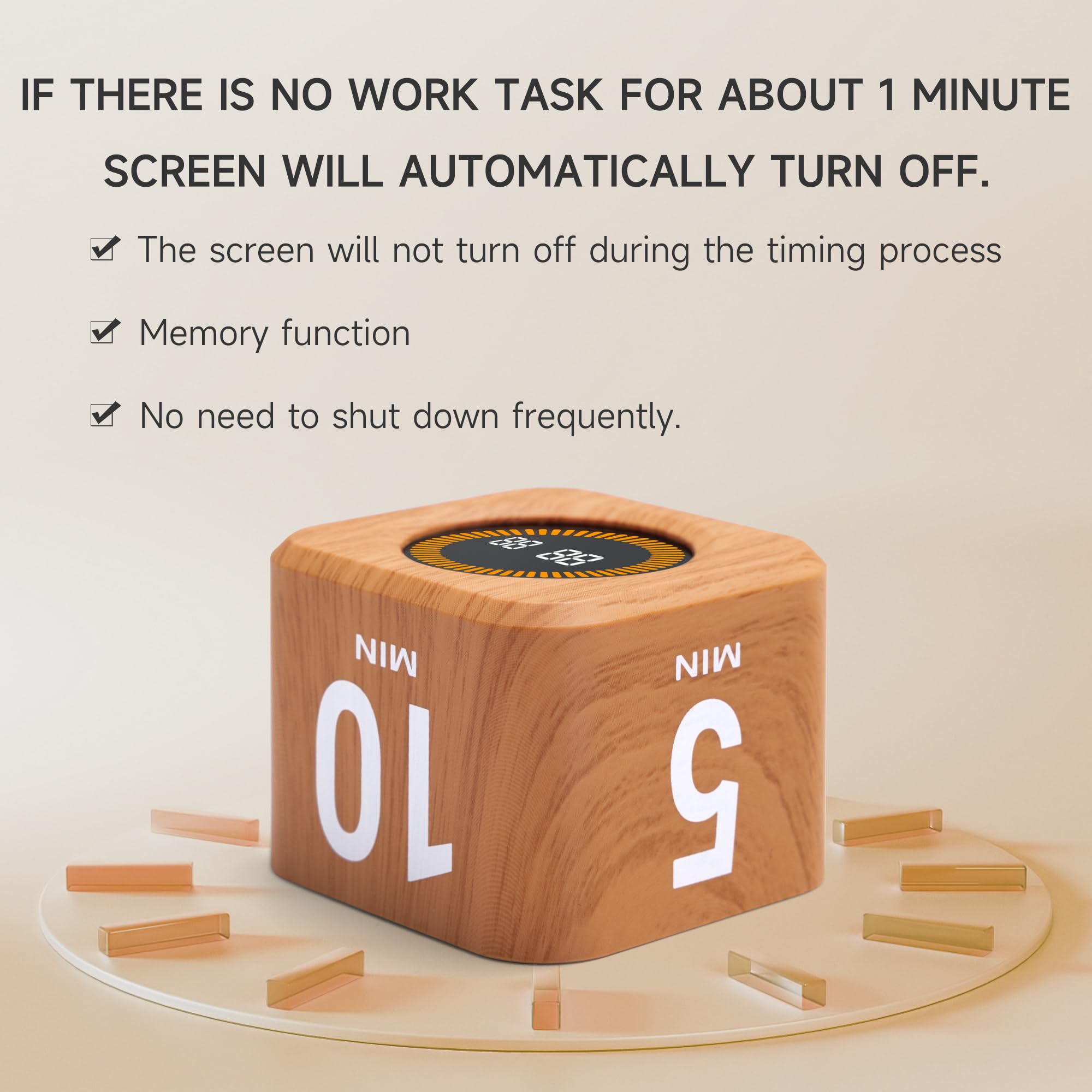 Exlliy ADHD-friendly cube timer helps structured study and work sessions.