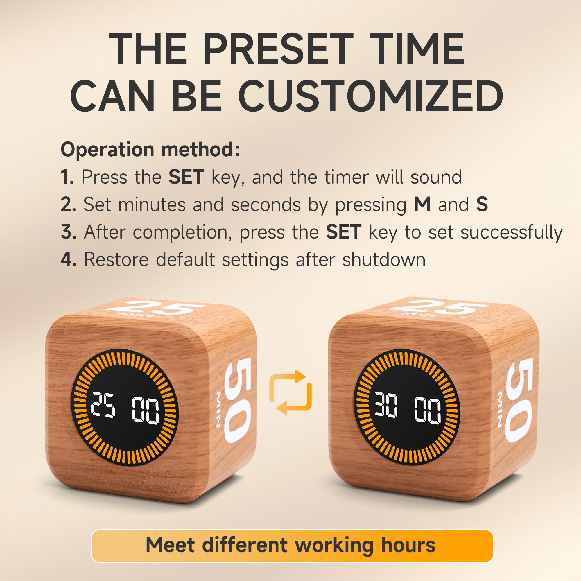 Exlliy timer suited for work, school, and kitchen duties in any room.