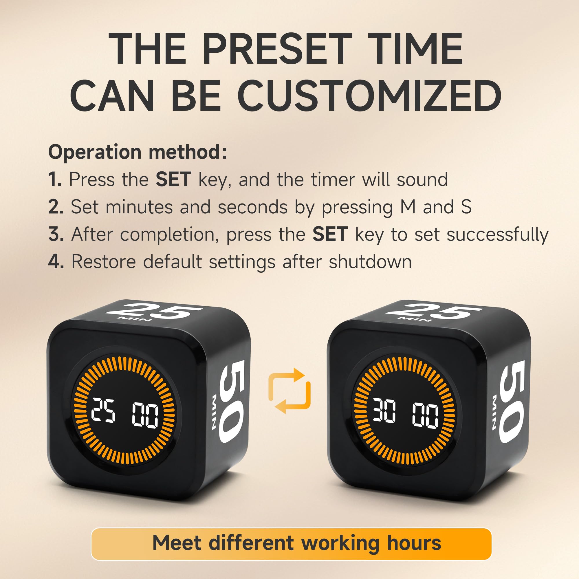 Exlliy timer in standby mode demonstrates auto power-saving feature.