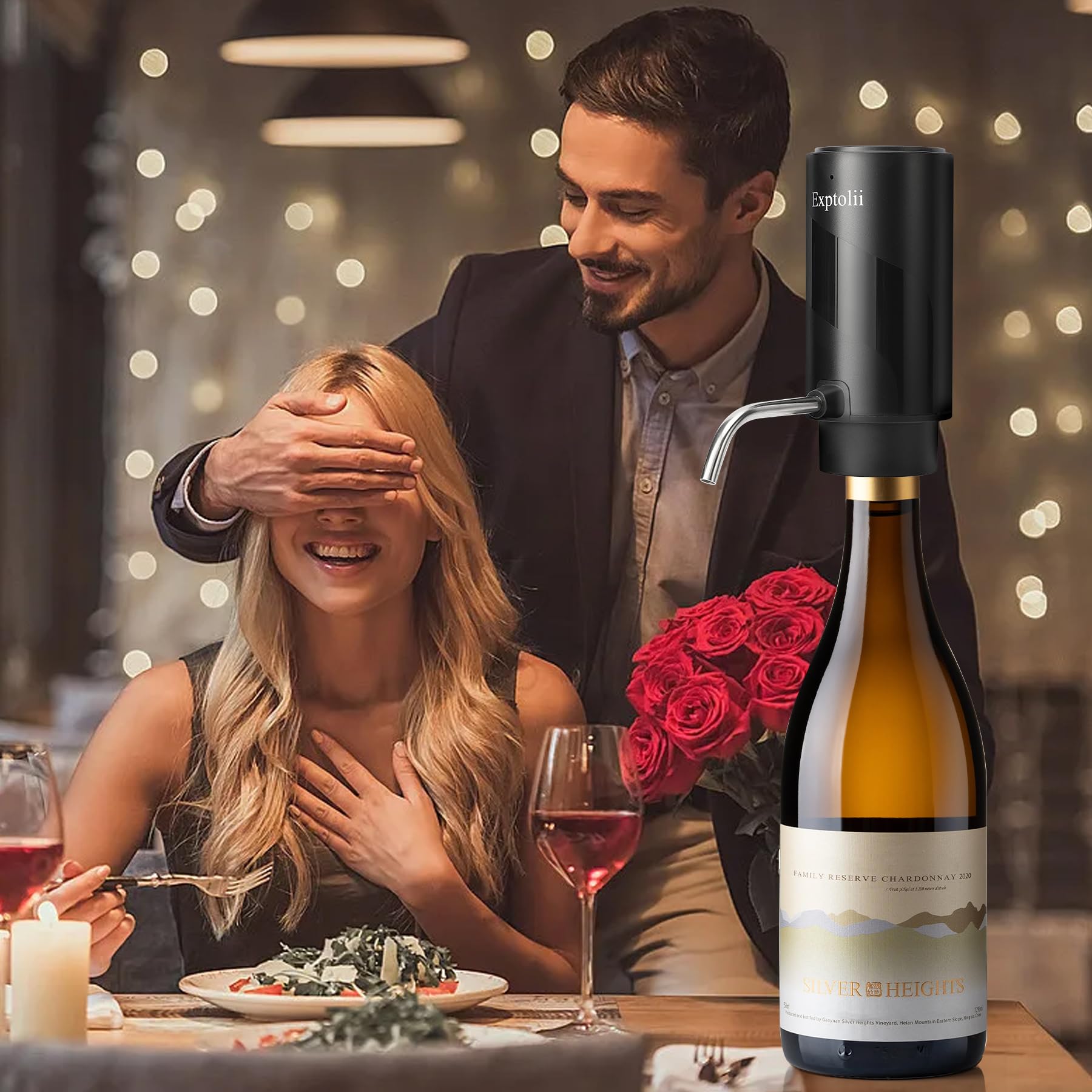 Exptolii gift kit wine aerator as a thoughtful present for wine lovers.