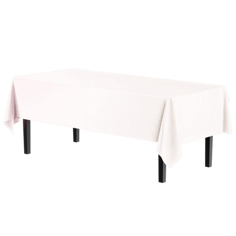 Exquisite 12-pack disposable white tablecloth suitable for casual and formal events