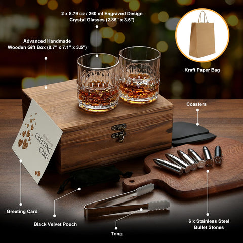 EXREIZST stainless steel whiskey stones chill drinks without dilution
