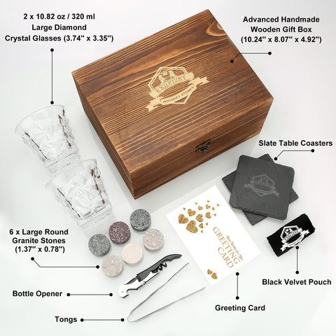 EXREIZST two large whiskey glasses for comfortable sipping and stylish presentation.