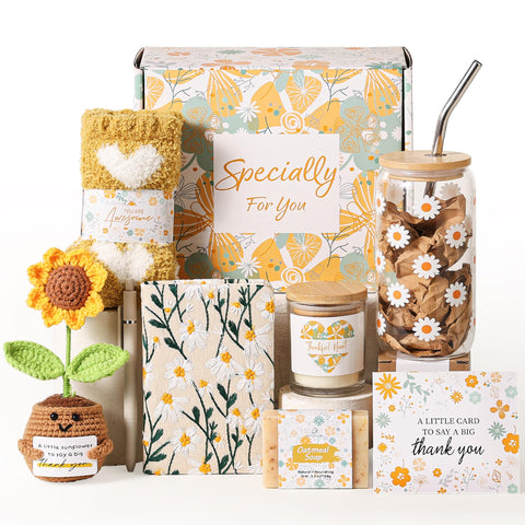 EXTALOW 16oz daisy glass cup for everyday drinks and thoughtful gifting.