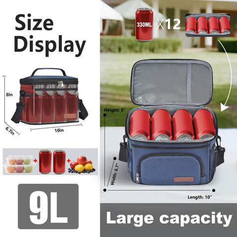 ExtraCharm insulated lunch bag adjustable shoulder strap for easy carrying