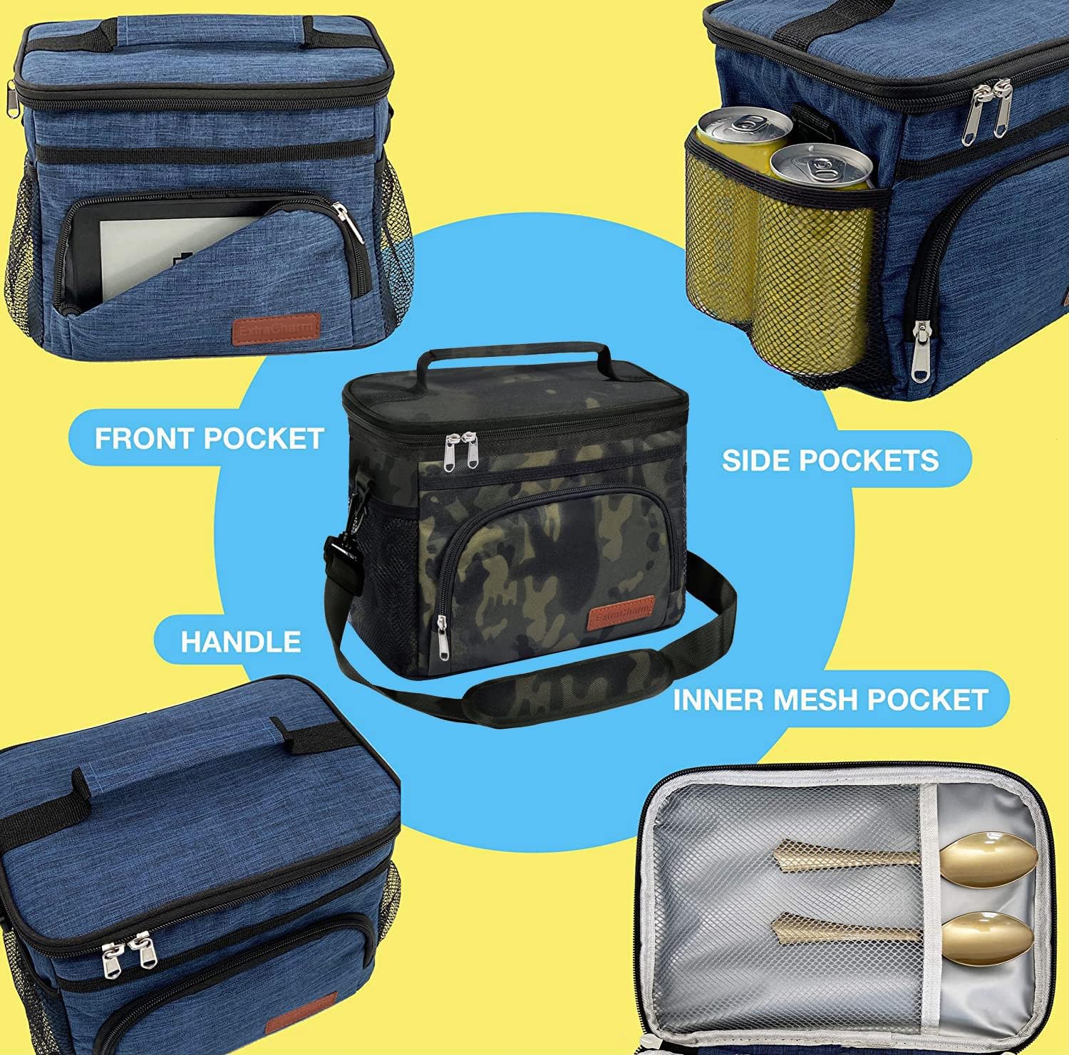 ExtraCharm wide-mouth design enables easy filling and retrieval.