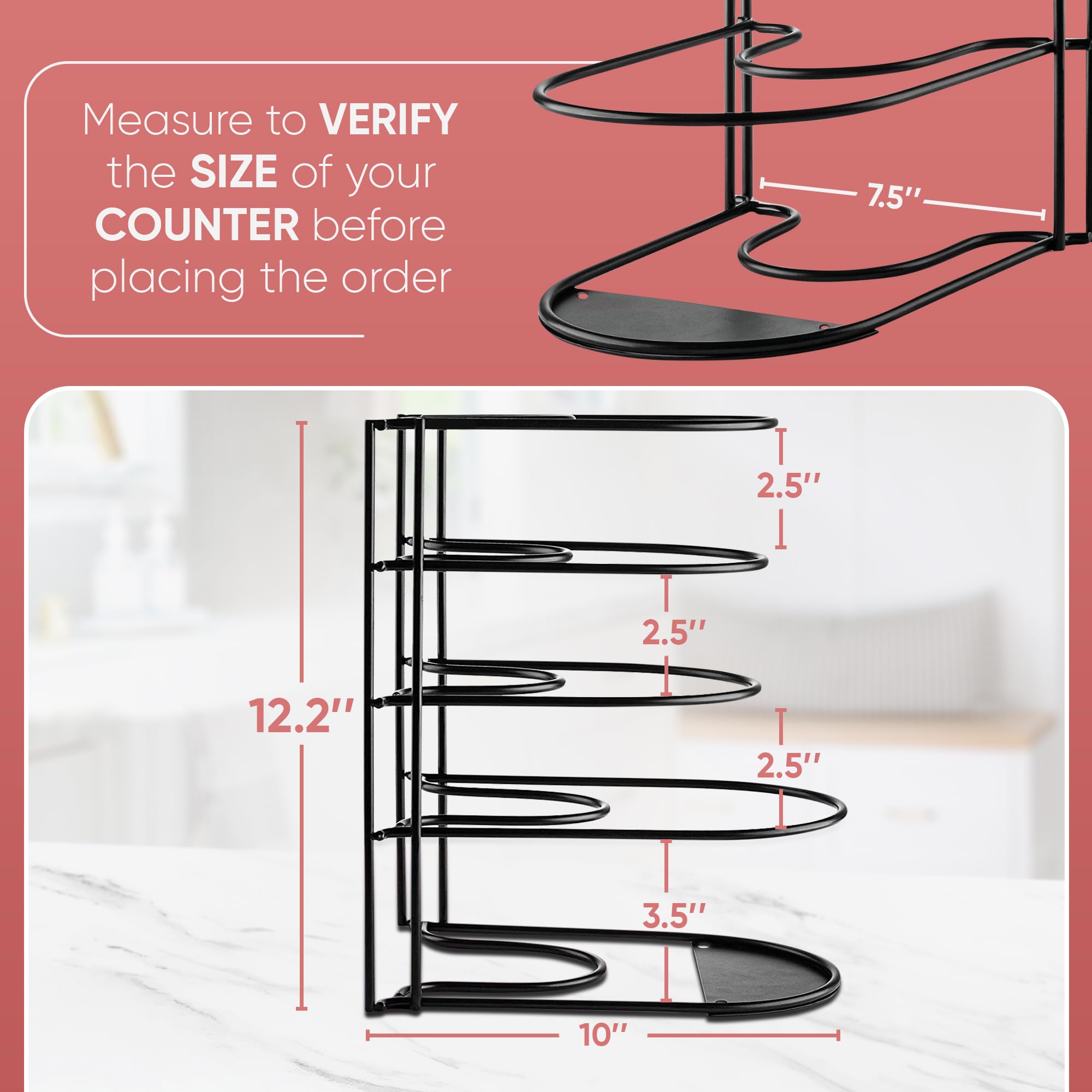 Extreme Matters heavy-duty cookware organizer supports heavy pots with stable, durable design.