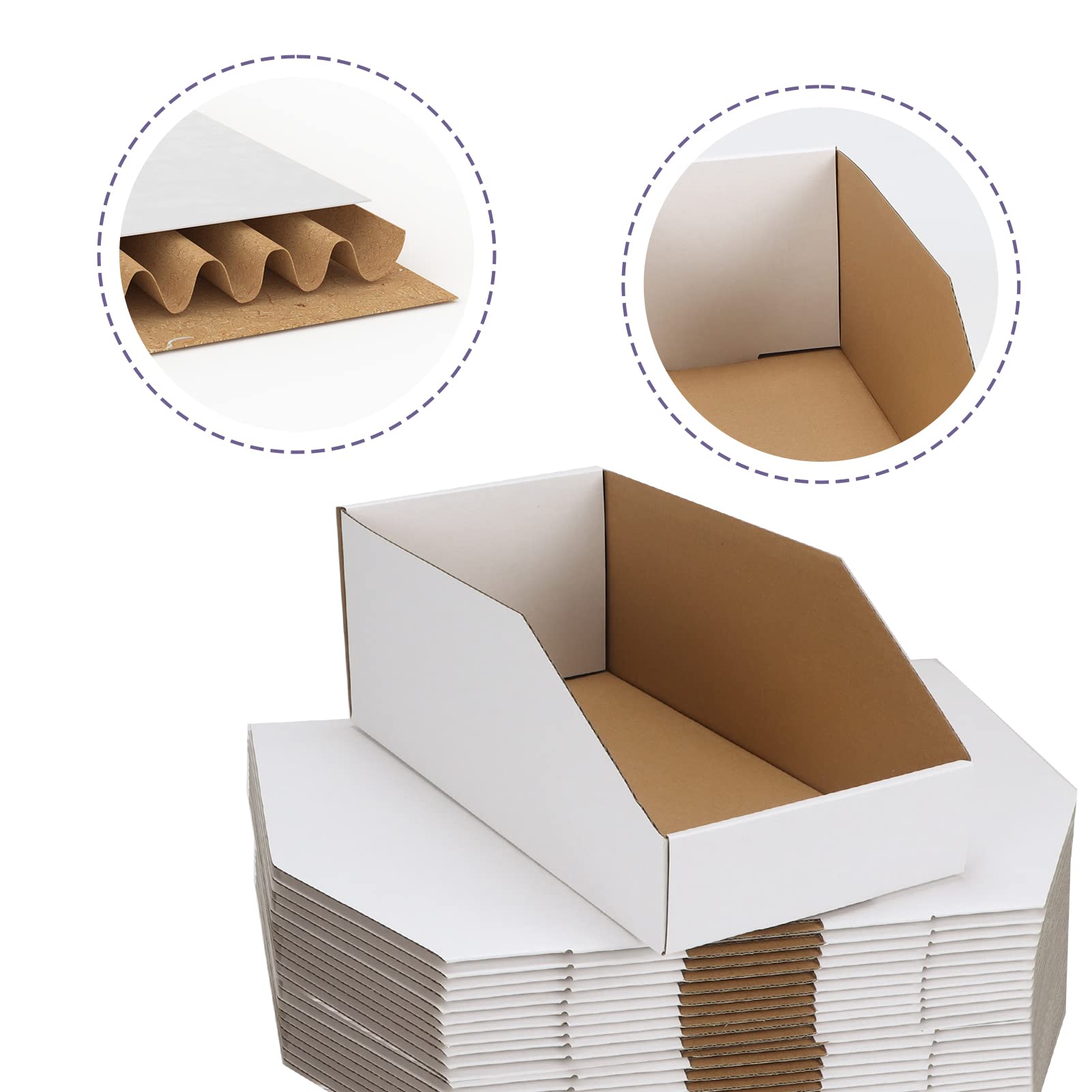 EXYGLO pantry bins label-ready front panel helps identify items at a glance.