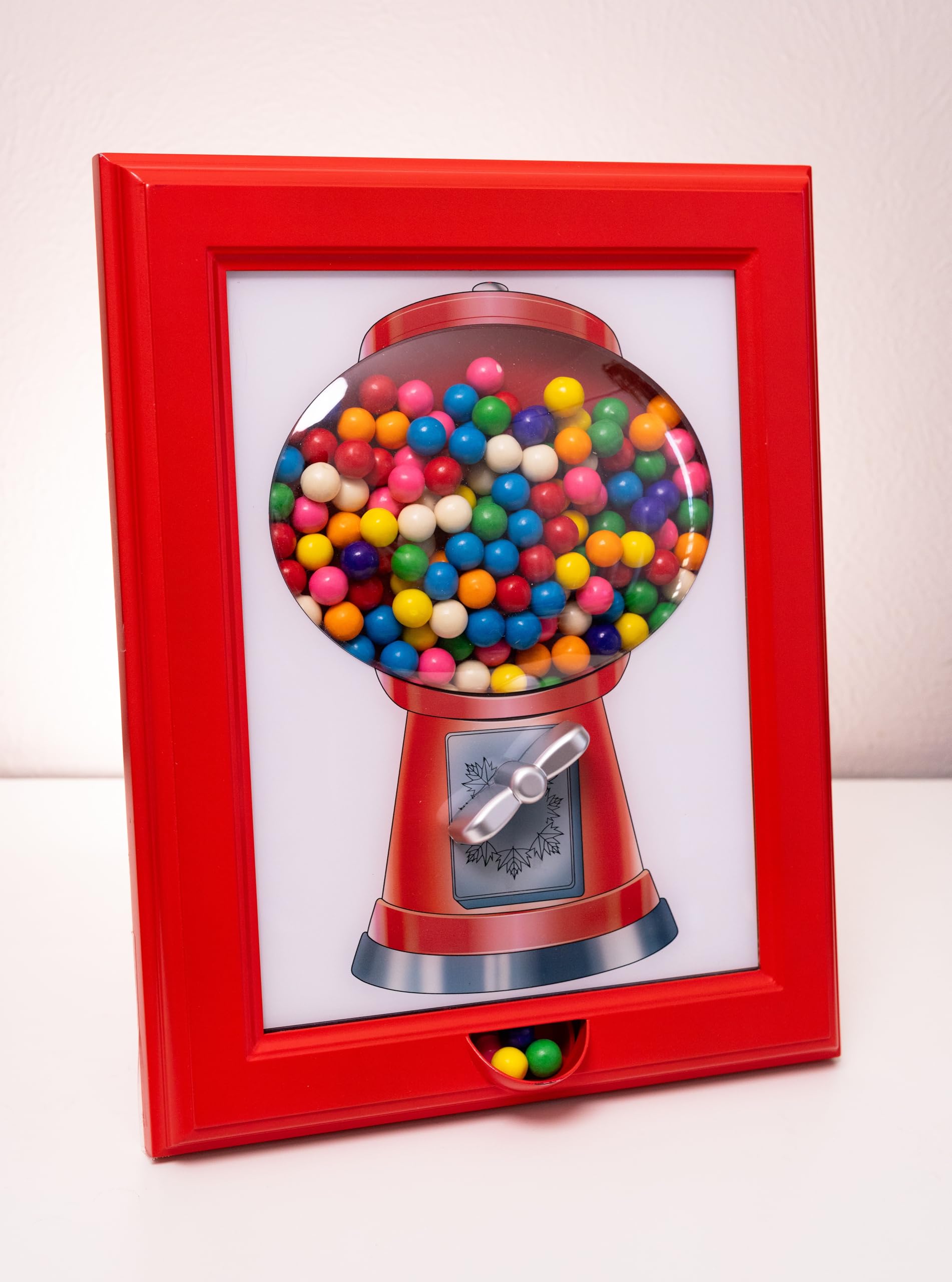 Eye Candy Frame backside fill hole showing easy refilling of treats