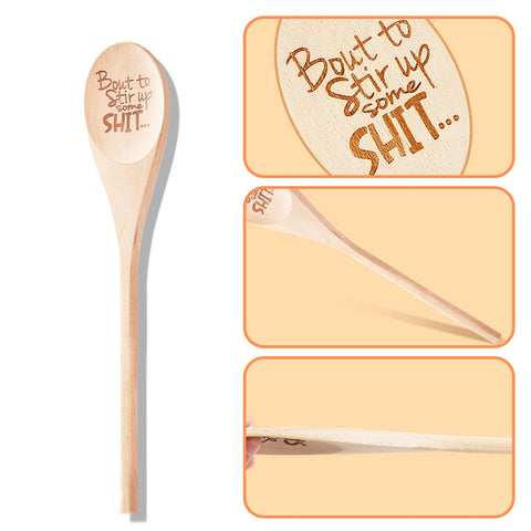 EYEOO laser-engraved humor spoon adds personality to daily cooking.