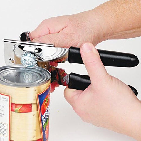 EZ-DUZ-IT deluxe can opener in use in kitchen for smooth, controlled can opening