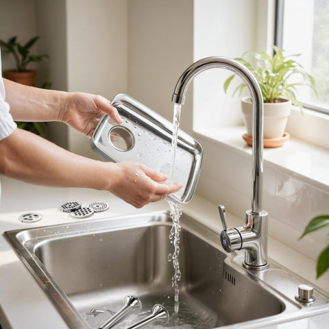 Ezato detachable parts and cleaning brush simplify cleaning.