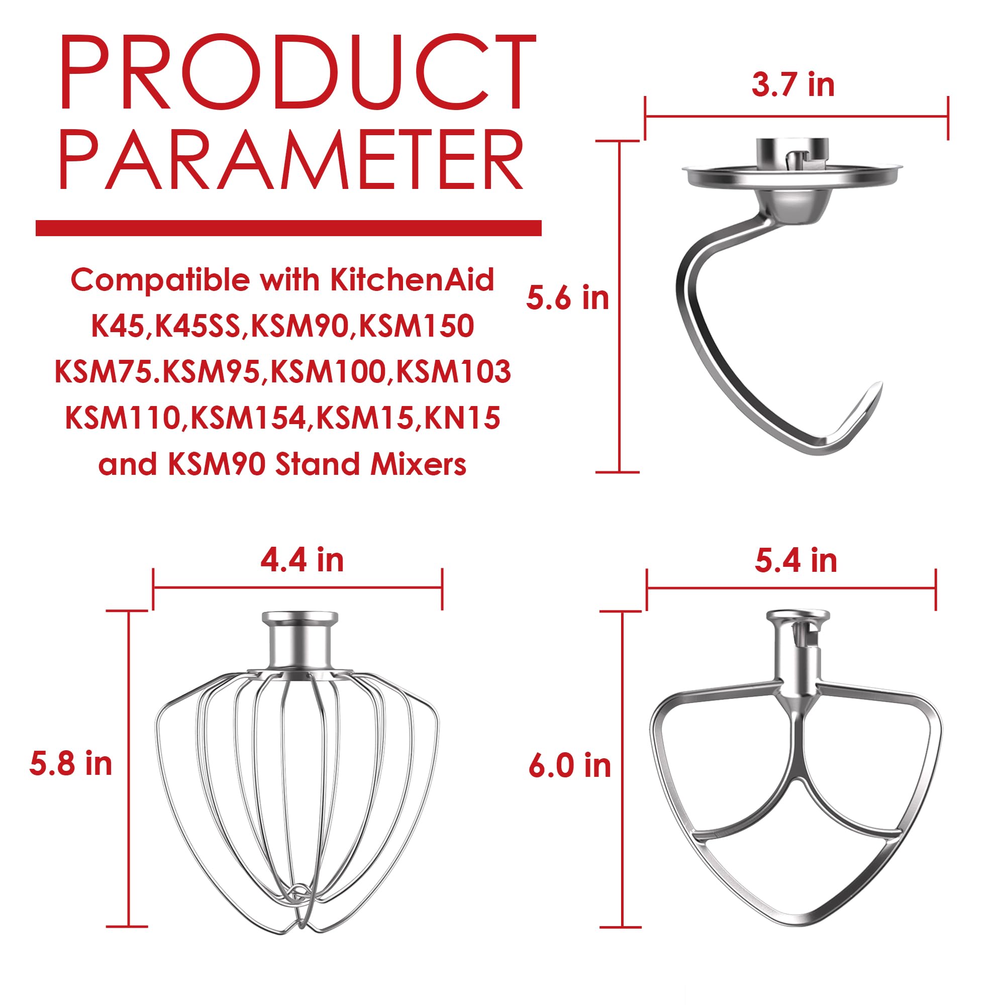 Ezato compatibility guide helps confirm fit with 4.5-5QT mixers