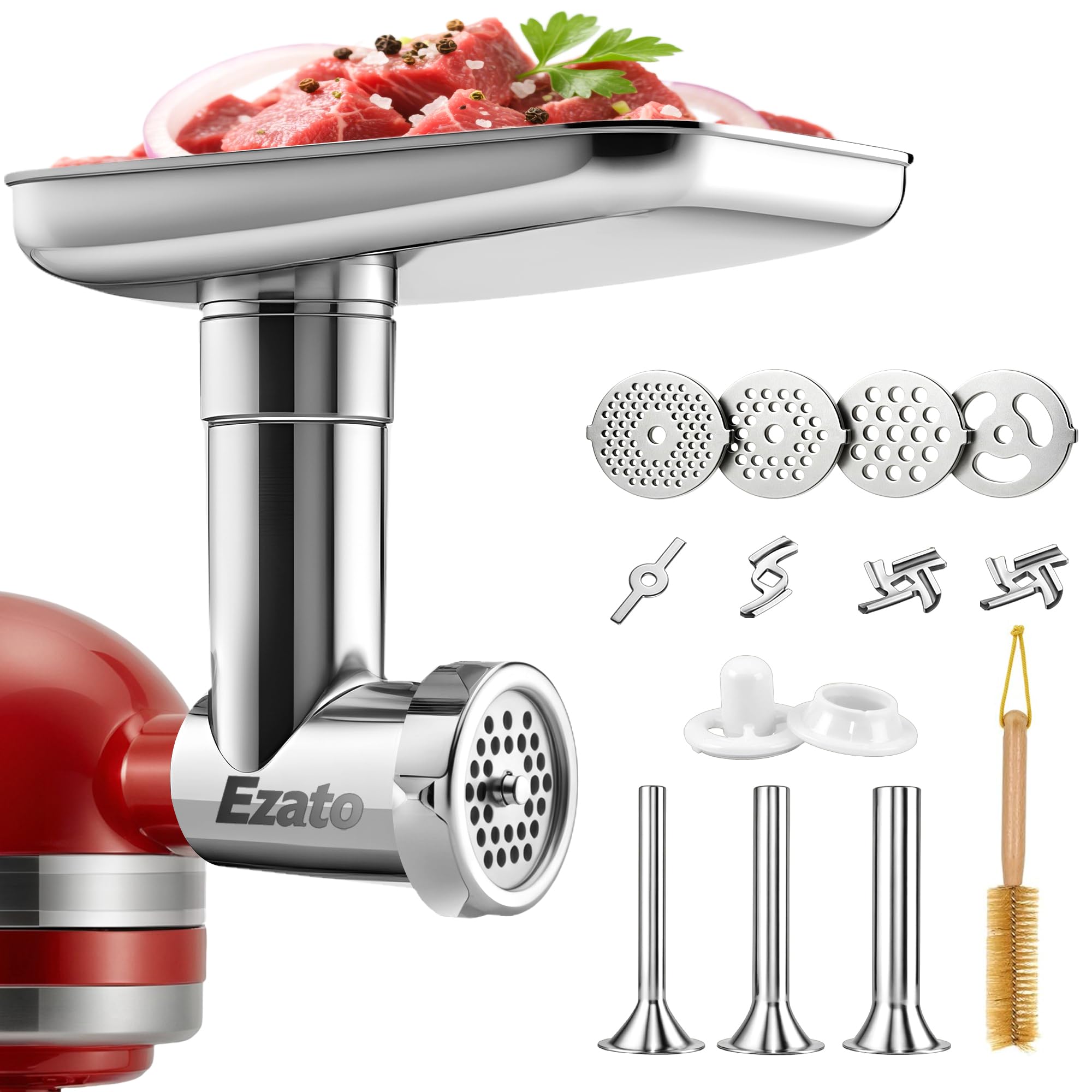 Ezato KitchenAid meat grinder attachment body for smooth, efficient grinding.