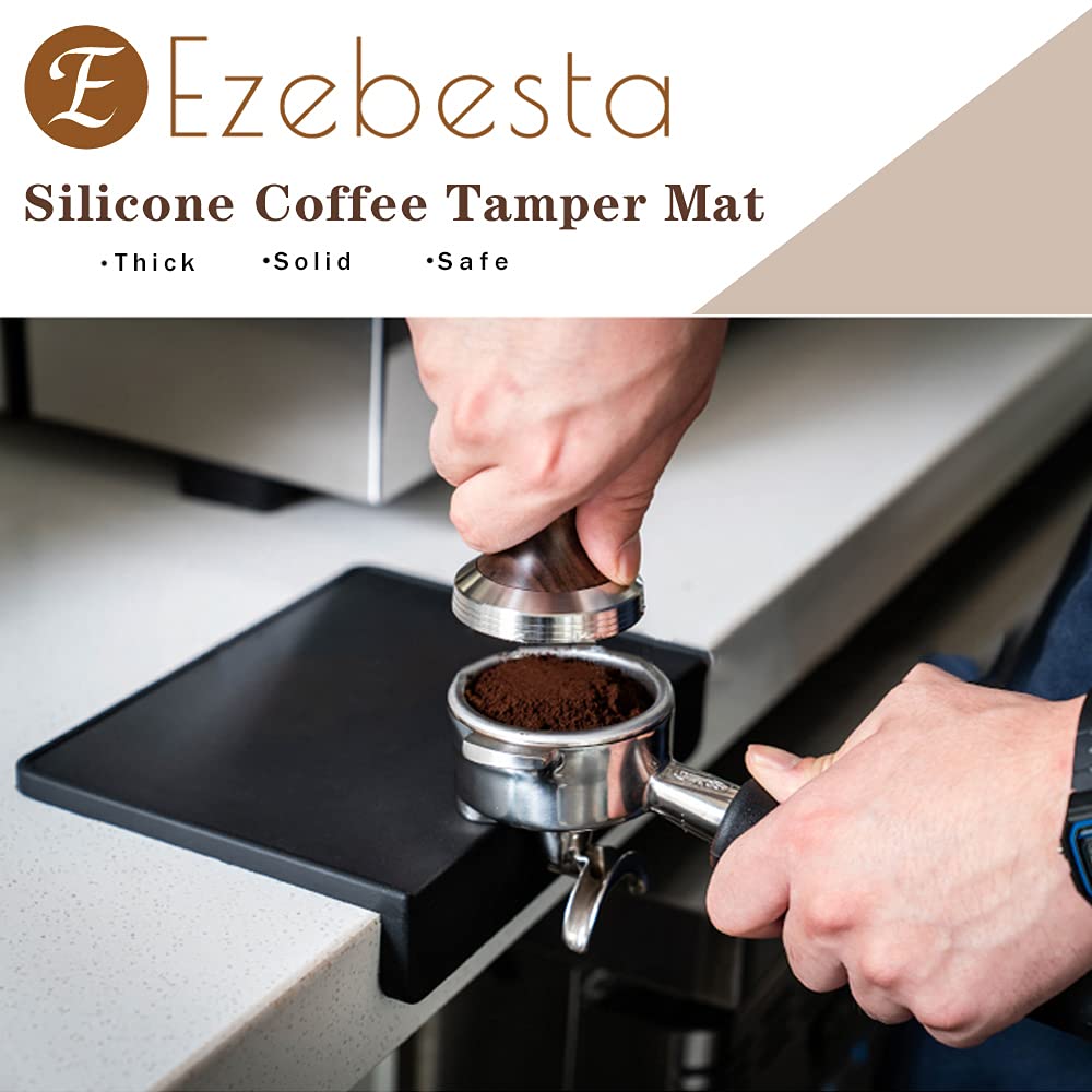 Ezebesta silicone tamping mat dishwasher safe for quick cleaning after espresso