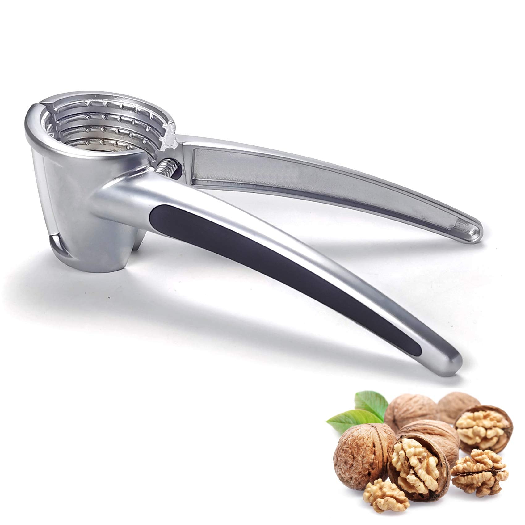EZiKitchen nut cracker with heavy-duty non-slip handle for easier cracking of hard nuts.