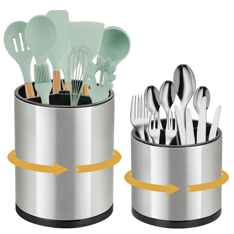 Ezmixcoop 2-pack rotating utensil holder on the counter keeps tools within easy reach