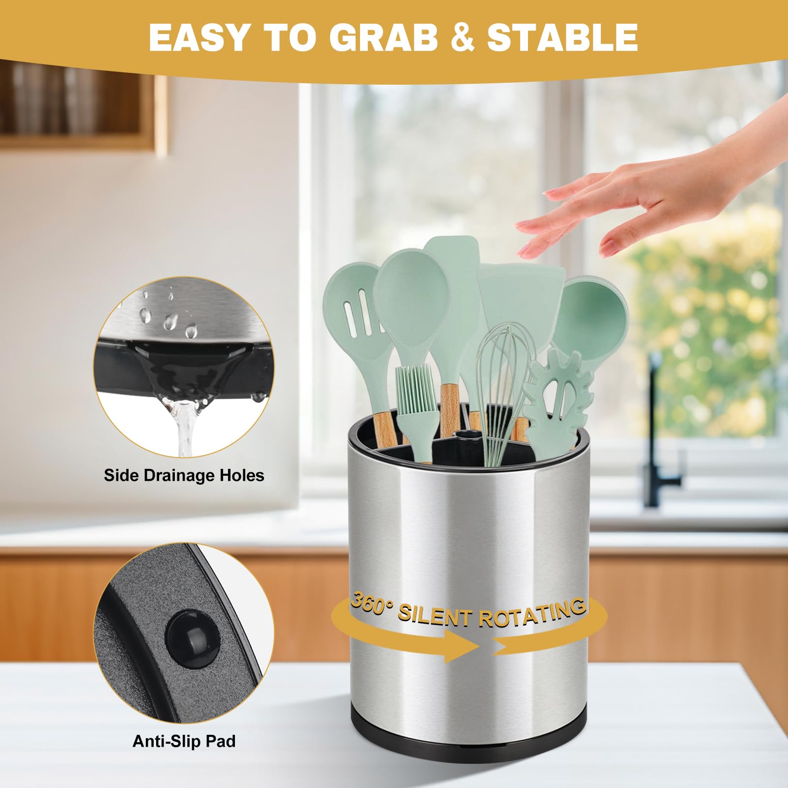 Ezmixcoop anti-slip base stabilizes on countertops during busy cooking