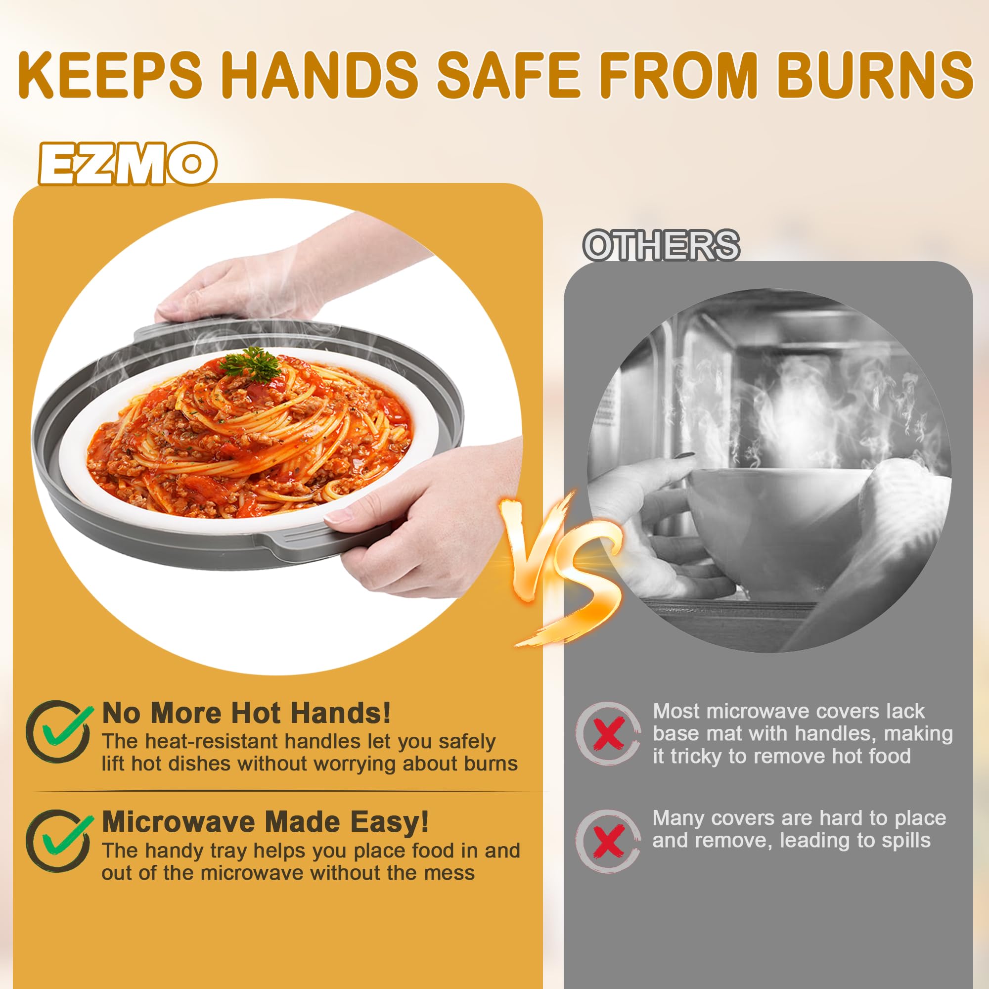 EZMO collapsible cover stored flat to save kitchen space.