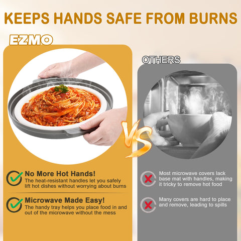 EZMO collapsible cover stored flat to save kitchen space.