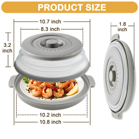 EZMO 10.7-inch cover fits most plates for everyday microwave meals.