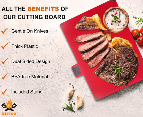 EZTICO BPA-free plastic cutting boards for safe daily meal prep