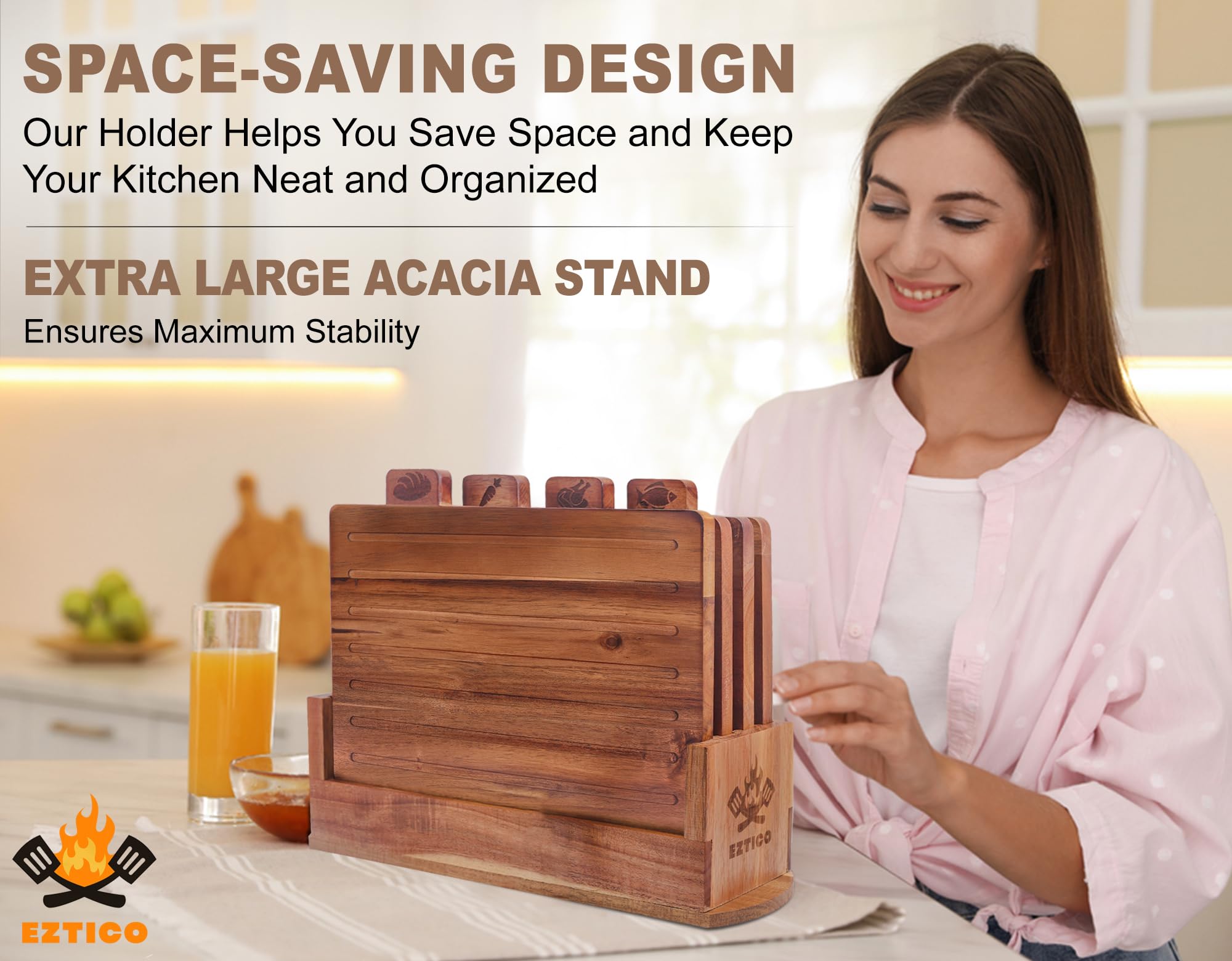 EZTICO charcuterie board doubles as cheese board for entertaining.