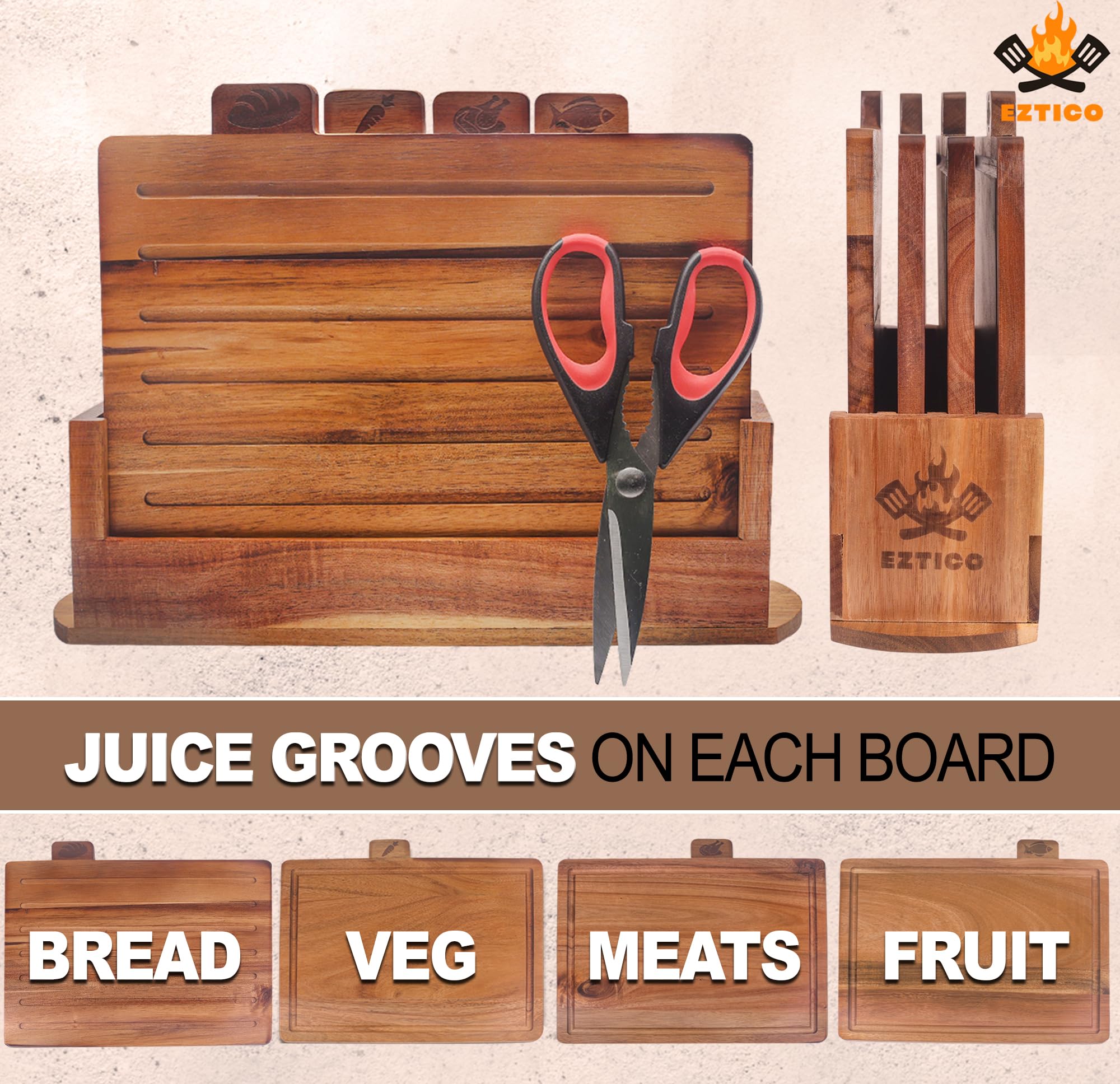 EZTICO included stand elevates display and drying after use.