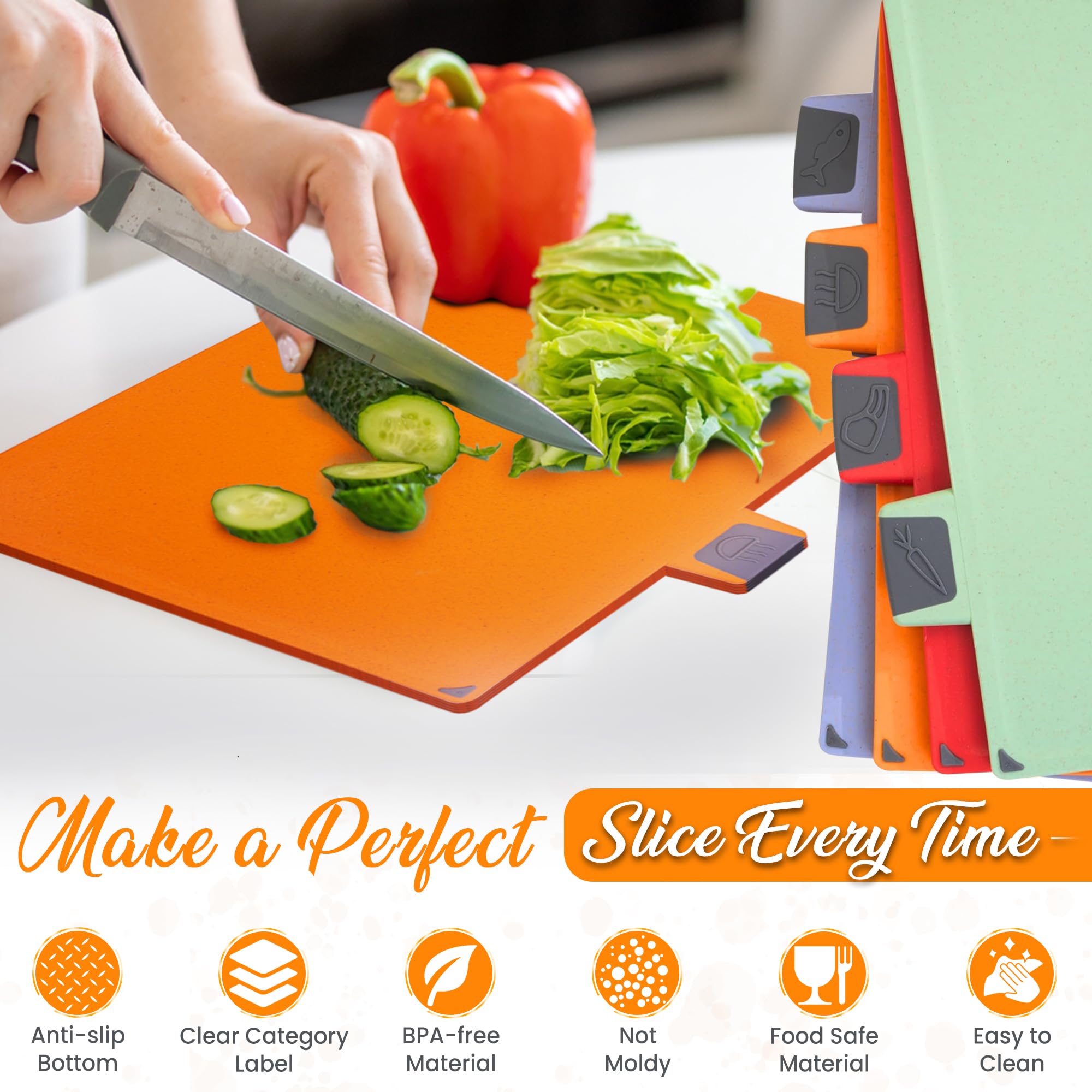 EZTICO multi-size boards accommodate fruits, veggies, and proteins efficiently