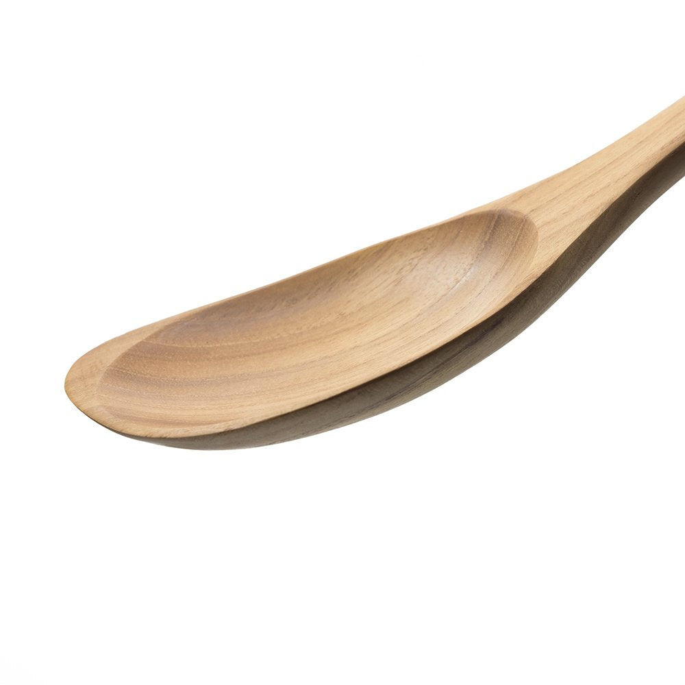 FAAY teak spatula straight-tip ideal for scraping delicate nonstick surfaces