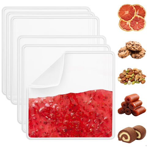 FAAYUCK six-pack silicone dehydrator sheets laid flat; reusable and non-stick for even drying.