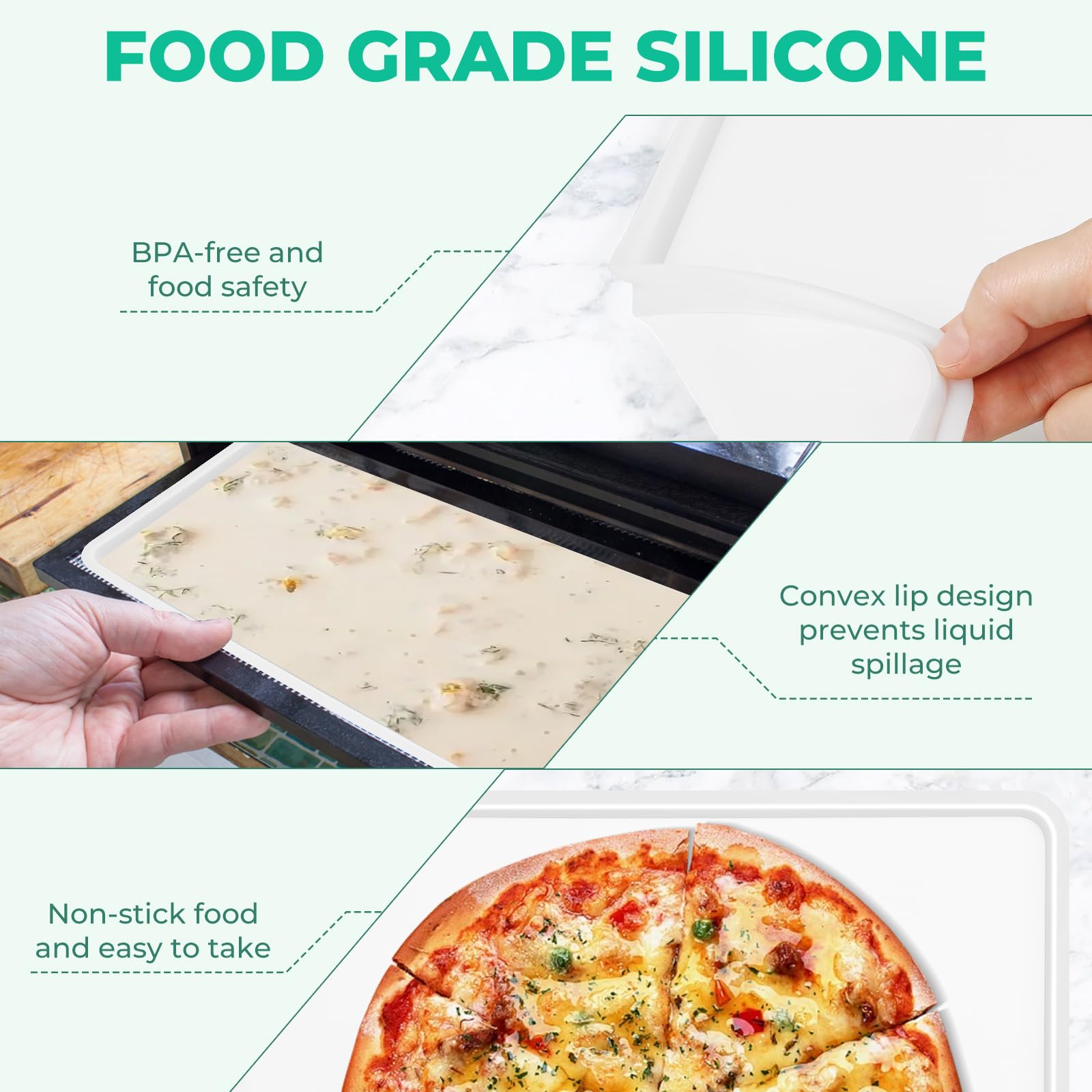 FAAYUCK non-stick mats are dishwasher-safe for quick cleanup after herbs and fruit.