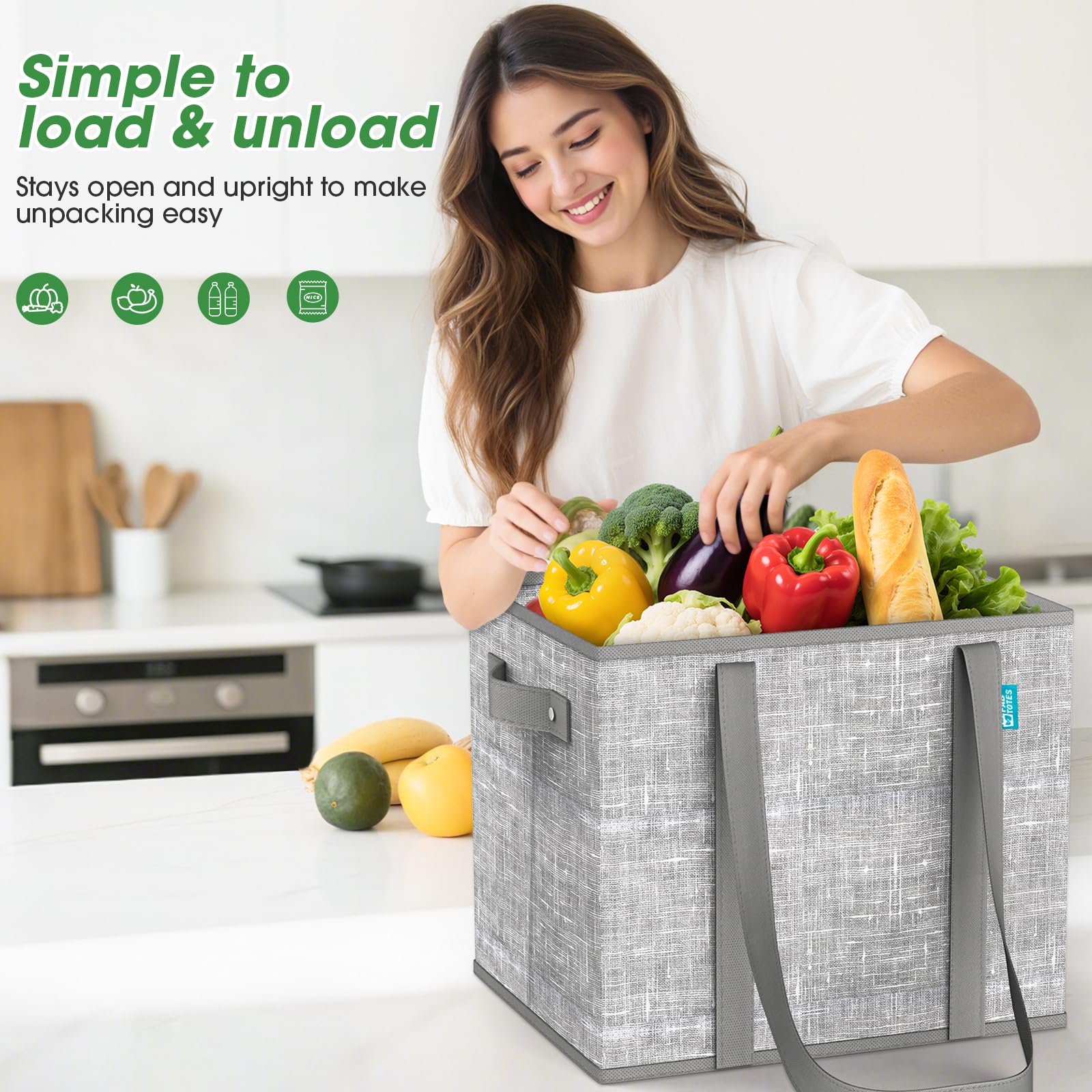 Fab totes side and bottom support for stable loading