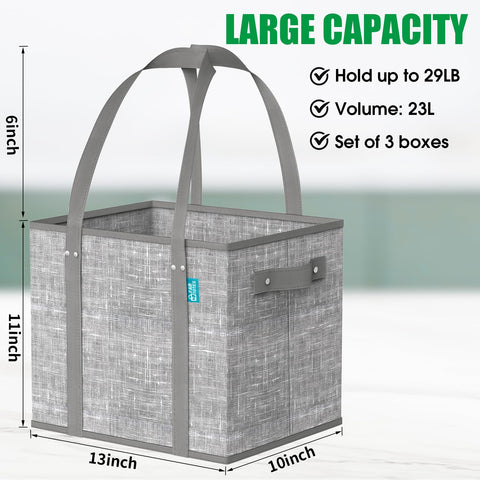 Fab totes large foldable tote standing upright for easy loading