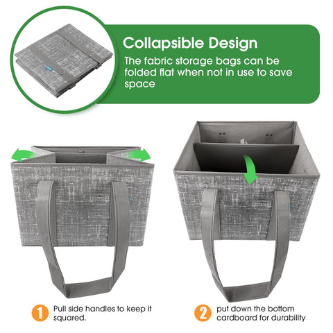 Fab totes easy-clean material ready for quick wipe and air dry