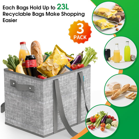Fab totes reinforced handles with metal clasps for durable carrying