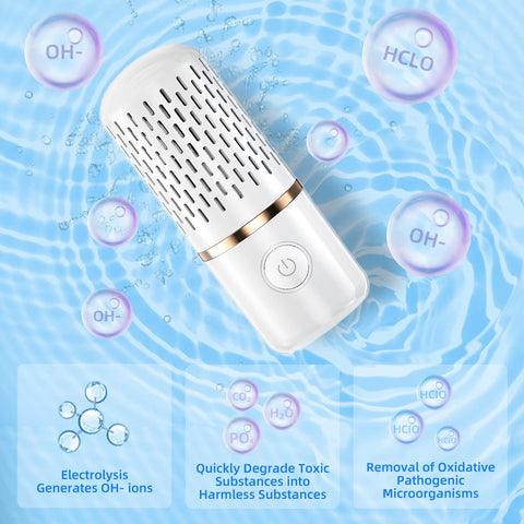 Fabenix device in use washing produce shows clean results without chemicals